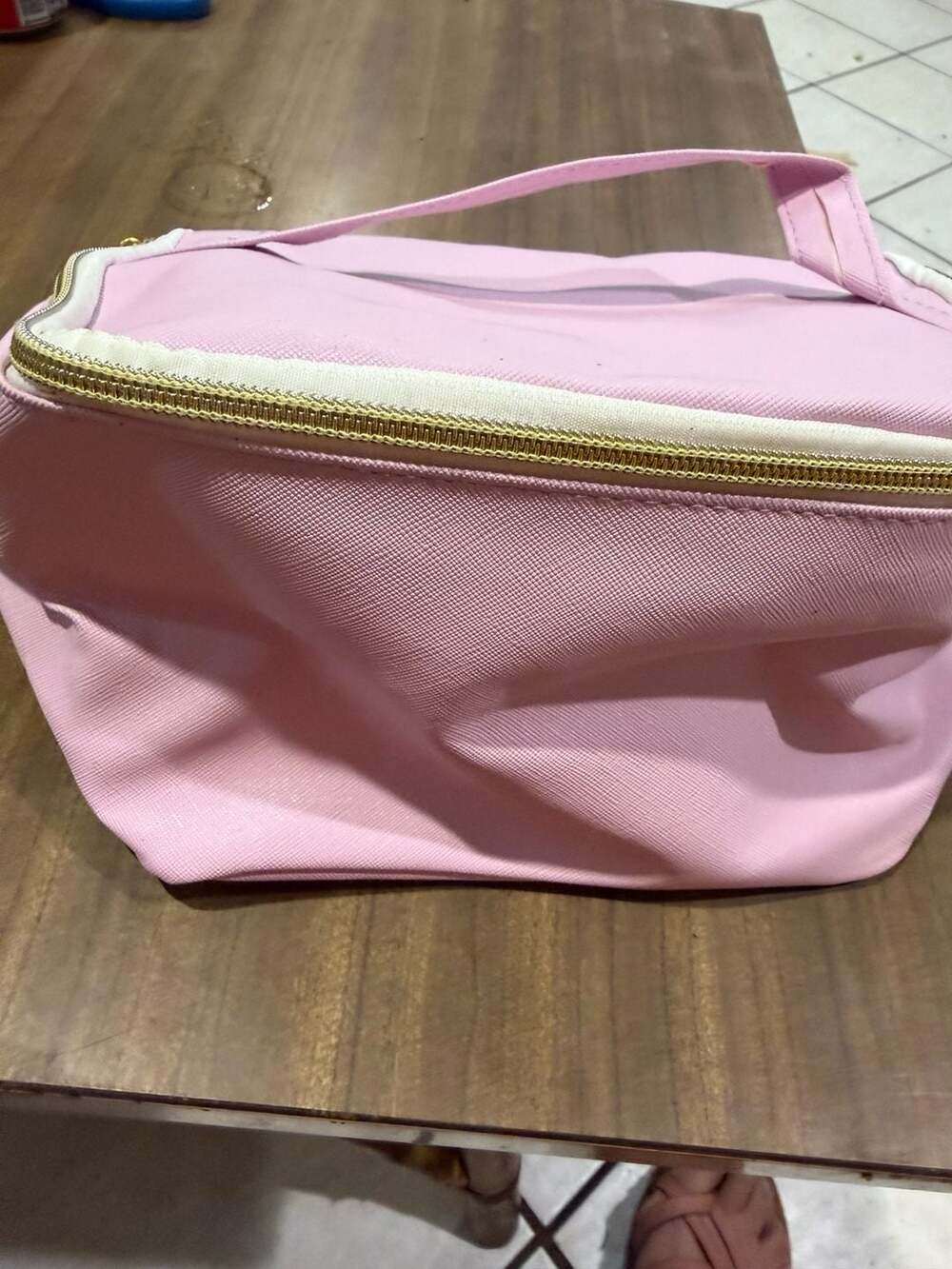 Sassy + Chic Large Zip Makeup Bag Pink Cosmetic Travel Case